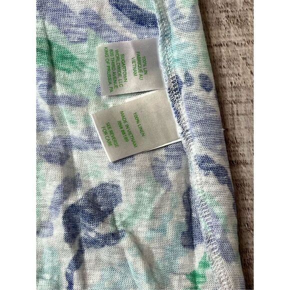 NWOT Lilly Pulitzer Beachcomber Linen Dress Lilly Lilac‎ Nice Ink SMALL Coverup - Picture 9 of 10